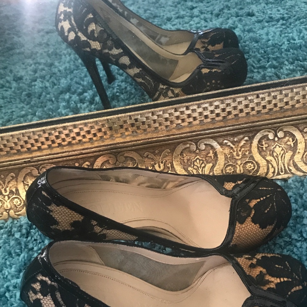 🌹ALEXANDER McQUEEN ( Rare  Lace pumps size 36 1/2. Luxury vintage - Picture 8 of 9